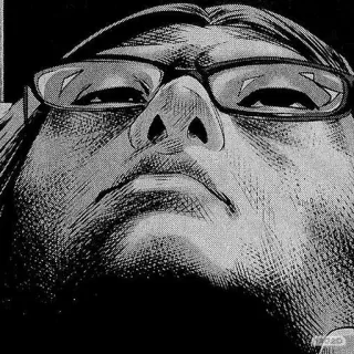 👀 man, glasses, person, drawing, manga whatsapp sticker
