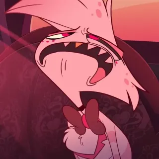 🌟 Angel Dust Hazbin Hotel 악마, 만화, 거미, 분홍색, 지옥 telegram sticker