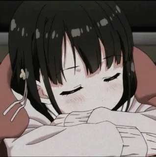 😴 Anime, Mädchen, Traurig, Schläfrig, Süß telegram sticker
