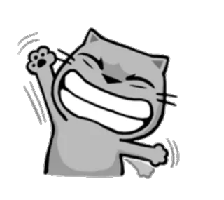 👋 Katze, Cartoon, Tier, Sticker, Fröhlich, Animiert telegram sticker