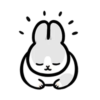 😋 兔子, 小兔子, 可爱, 卡通, 动物, 卡哇伊, Q版 telegram sticker