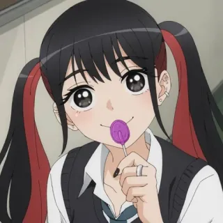 🎃 Anime, Menina, Pirulito, Fofo, Desenho animado telegram sticker