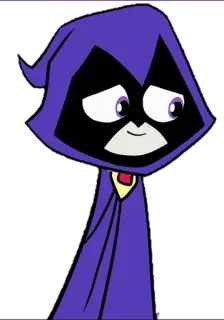 😊 Raven Teen Titans Kreskówka, Superbohater, Magia, Fioletowy, Dziewczyna telegram sticker