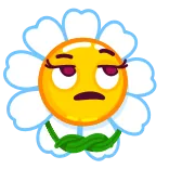 🙄 bunga, emoji, bosan, tanaman whatsapp sticker