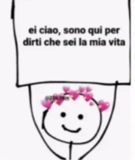 ✨ ei ciao, sono qui per dirti che sei la mia vita fofo, amor, romance, italiano, mensagem whatsapp sticker