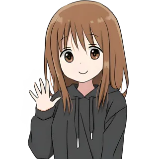 👋 Anime, Garota, Fofa, Personagem, Desenho animado telegram sticker
