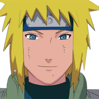 😊 Minato Namikaze Naruto Anime, Hokage, Ninja, Capelli gialli telegram sticker
