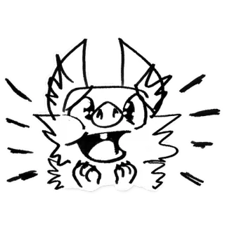 😀 монстр, мультфильм, милый, иллюстрация, рисунок telegram sticker