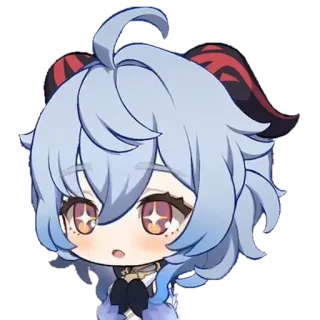 ❄️ Ganyu Genshin Impact anime, video game, cute, chibi, ganyu, genshin impact telegram sticker