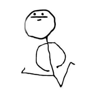 😐 orang lidi, meme, gambar, lucu, kartun, humor telegram sticker