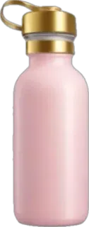 🤩 Trinkflasche, rosa, gold, Trinkgefäße, wiederverwendbar telegram sticker