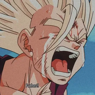 🔥 Gohan Dragon Ball Z Father!! 动漫, 哭泣, 悟饭, 龙珠Z, 情感, 父亲, 悲伤 telegram sticker