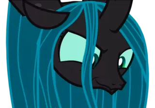 😈 Queen Chrysalis My Little Pony Rainha Chrysalis, MLP, My Little Pony, Vilão, Desenho animado, Changeling telegram sticker