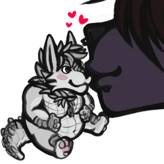 💜 Antro, Furry, Amor, Beijo, Afeição, Coração telegram sticker