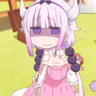🍚 Kanna Kamui Miss Kobayashi's Dragon Maid Anime, Dragão, Fofo, Chibi, Kanna Kamui, Miss Kobayashi's Dragon Maid whatsapp sticker