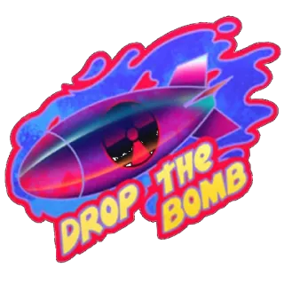 😄 DROP THE BOMB Bombe, Atom, Strahlung, Explosion, Gefahr, Waffe telegram sticker