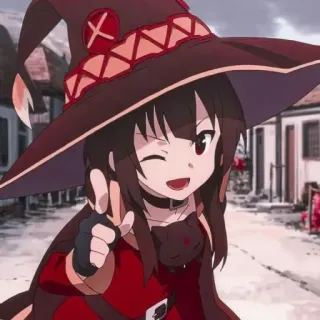 😉 Megumin Konosuba anime, wizard, magic, explosion, konosuba, girl telegram sticker