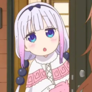 🍚 Kanna Kamui Miss Kobayashi's Dragon Maid Anime, Kanna, Dragão, Fofa, Garota, Kanna Kamui whatsapp sticker