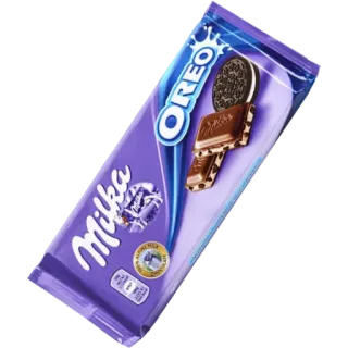 😁 chocolate, oreo, milka, candy, snack whatsapp sticker