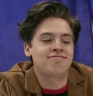 😏 Cole Sprouse aktor, celebryta, mężczyzna, portret telegram sticker