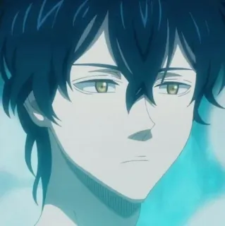 🖤 Yuno Black Clover アニメ, キャラクター, ユノ, ブラッククローバー, 漫画, 魔法使い telegram sticker