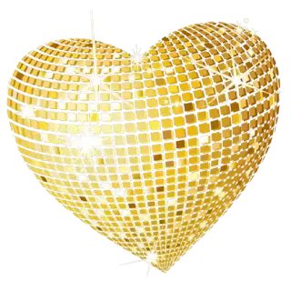 ❤️ corazón, oro, brillante, amor, discoteca telegram sticker