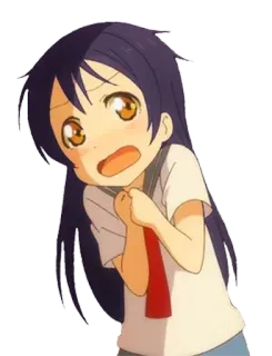 😥 anime, manga, girl, school uniform, cute, scared telegram sticker