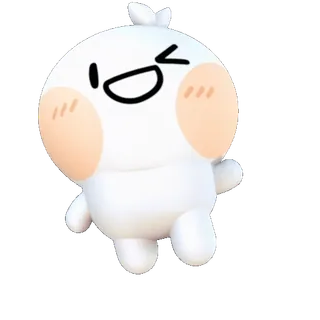 👋 可爱, 卡通, 角色, 白色, 插图 telegram sticker