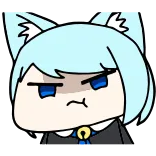 😠 Anime, Ragazza gatto, Chibi, Carino, Manga, Adesivo whatsapp sticker