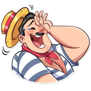 😂 người đàn ông, phim hoạt hình, mũ, vui vẻ, cảm xúc, hạnh phúc telegram sticker