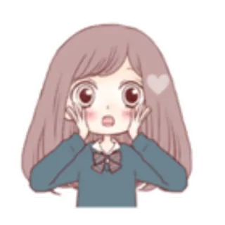 ✨ Cartone animato, Ragazza, Anime, Carino, Kawaii, Sticker telegram sticker
