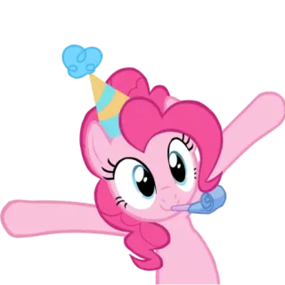 🎉 Pinkie Pie My Little Pony пони, мультфильм, вечеринка, праздник, розовый, животное telegram sticker