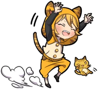 😆 고양이, 동물, 만화, 귀여운, 웃긴, 행복한 telegram sticker