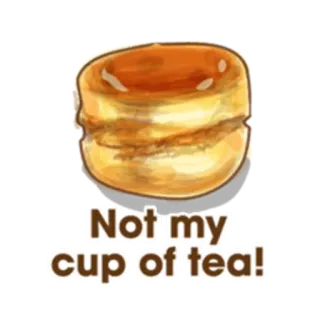 😥 Not my cup of tea! tè, tazza, bevanda, dolce, cibo, snack whatsapp sticker