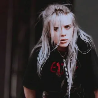 🤨 Billie Eilish Eilish Billie Eilish, singer, musician, celebrity, pop star telegram sticker
