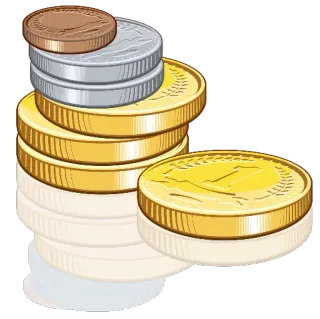 💰 koin, uang, mata uang, keuangan, tumpukan, kekayaan telegram sticker