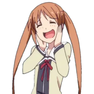 👩 anime, menina, fofa, feliz telegram sticker