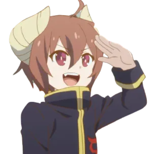 🙂 アニメ, 悪魔, 角, 挨拶, アニメ 男の子 telegram sticker