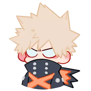 😶 Katsuki Bakugo My Hero Academia Anime, Manga, Bakugo, Katsuki, Held telegram sticker