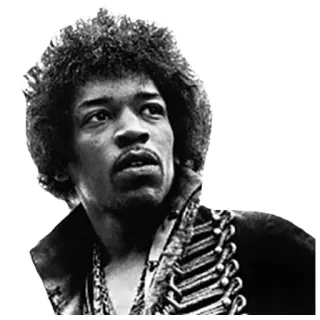 🤘 Jimi Hendrix Jimi Hendrix, musician, guitarist, singer, rock, portrait telegram sticker