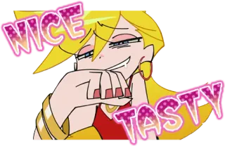 😋 NICE TASTY anime, girl, blonde, manga, style telegram sticker