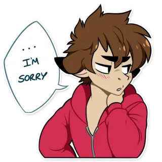 😒 I'M SORRY desculpa, desculpe, desenho animado, personagem, fofo, expressão telegram sticker