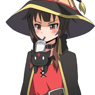 😑 Megumin Konosuba Anime, Charakter, Zauberer, Magie, Süß, Mädchen whatsapp sticker