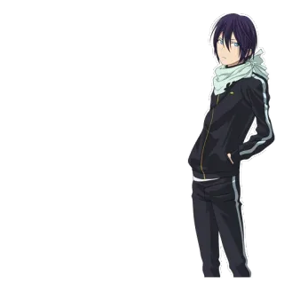 😏 Yato Noragami anime, manga, noragami, yato, character, japanese, scarf whatsapp sticker