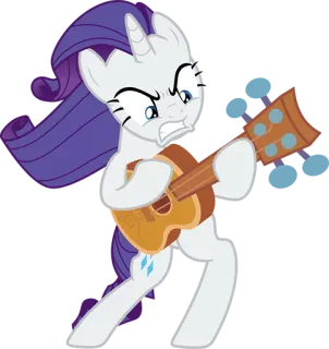 😠 Rarity My Little Pony Пони, Мультфильм, Гитара, Музыка, Персонаж, Милый telegram sticker