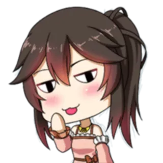 😌 Anime Mädchen, Chibi, Süß, Cartoon, Sticker whatsapp sticker