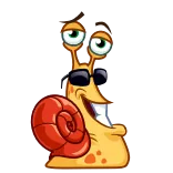 😎 schnecke, cartoon, sonnenbrille, cool, lustig, tier, figur telegram sticker