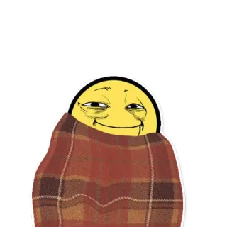 🌝 emoji, blanket, chill, relaxed, cozy whatsapp sticker