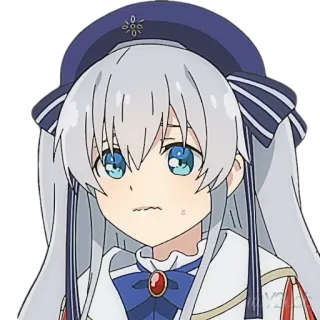 😓 anime, charakter, mädchen, süß, besorgt, sticker telegram sticker