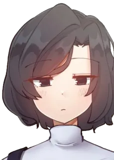 😑 Anime, Mädchen, Cartoon, Charakter, Porträt telegram sticker